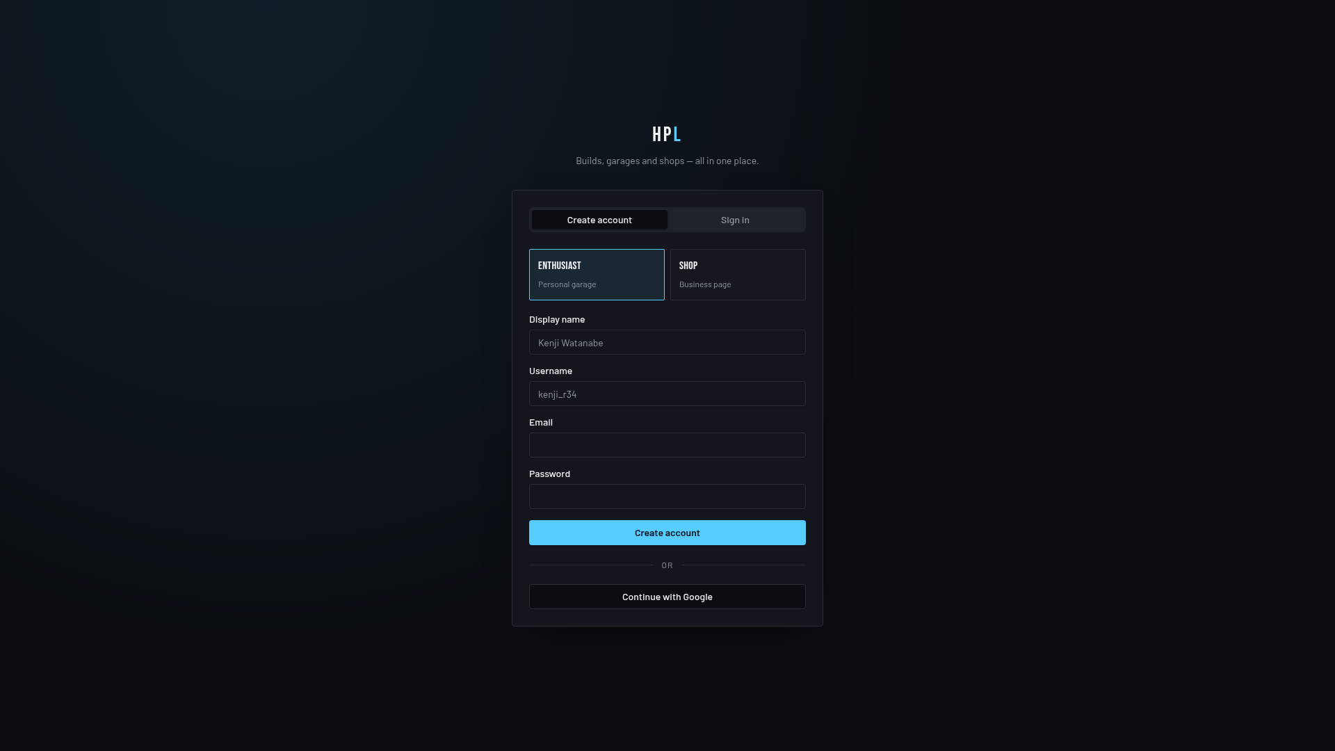 HPL Social — Join